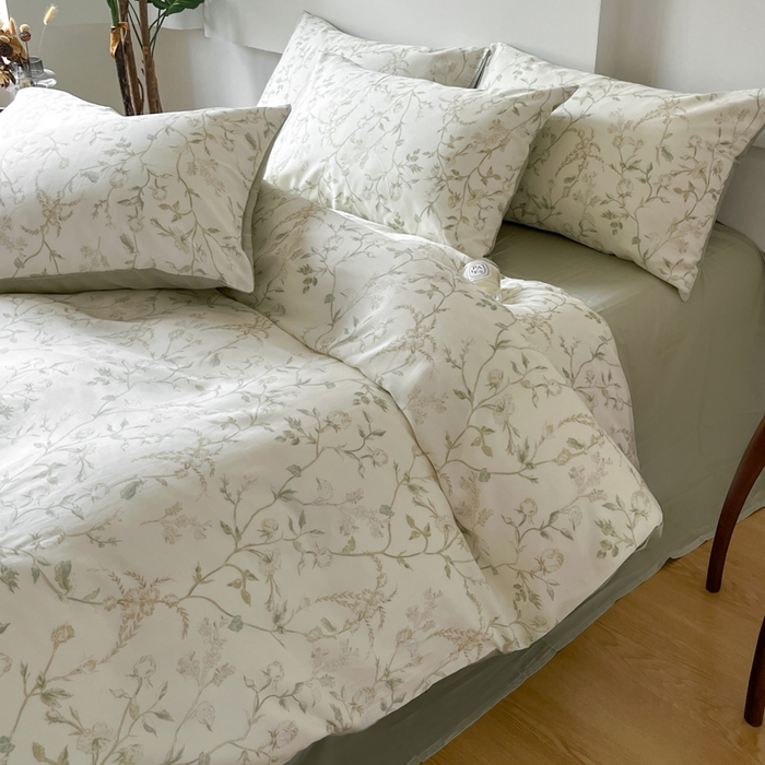 91家纺网 家纺一手货源 找家纺 千朵 2024新款莱赛尔天丝四件套 浅爱