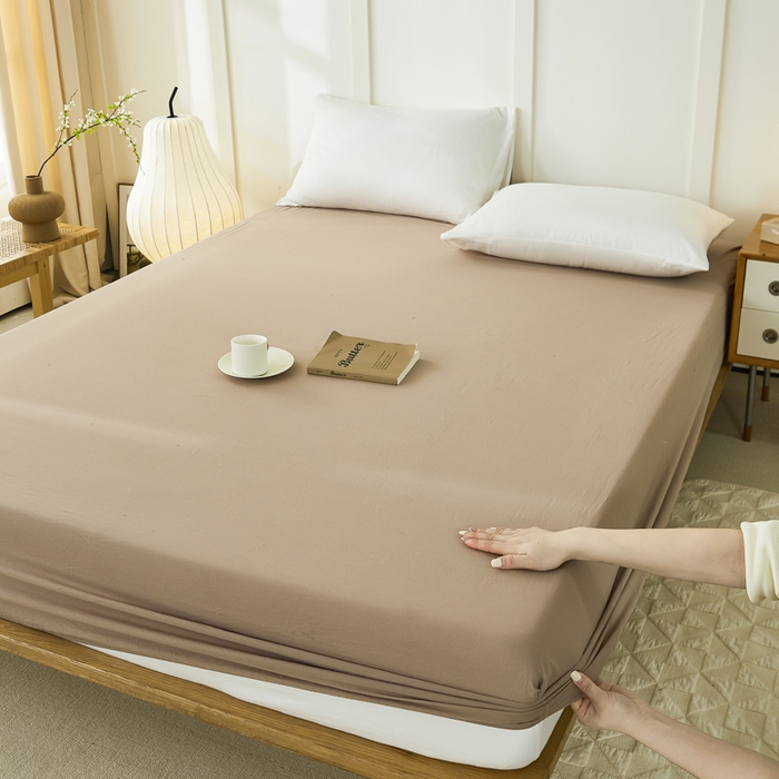 91家纺网 家纺一手货源 找家纺 凡客家居 2024新款全棉色织水洗棉单床笠学生宿舍 轻萝—米