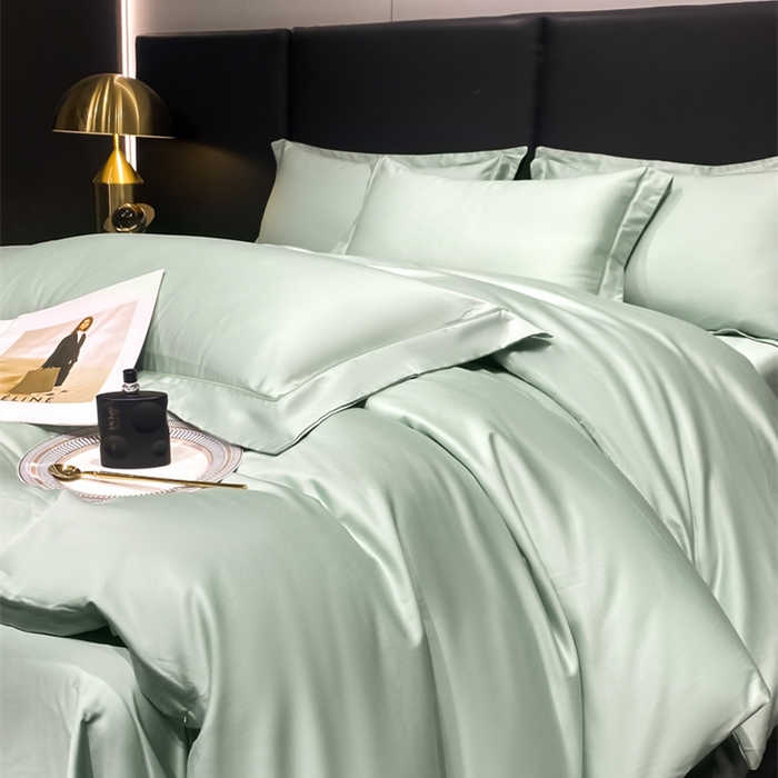 91家纺网 家纺一手货源 找家纺 富之航家纺 2024新款长绒棉四件套 雅克-卓豆绿