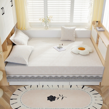 91家纺网 家纺一手货源 找家纺 手艺人沙发垫炕垫 2025新款雪尼尔提花绣花炕盖榻榻米炕垫XK619-XK655 XK630