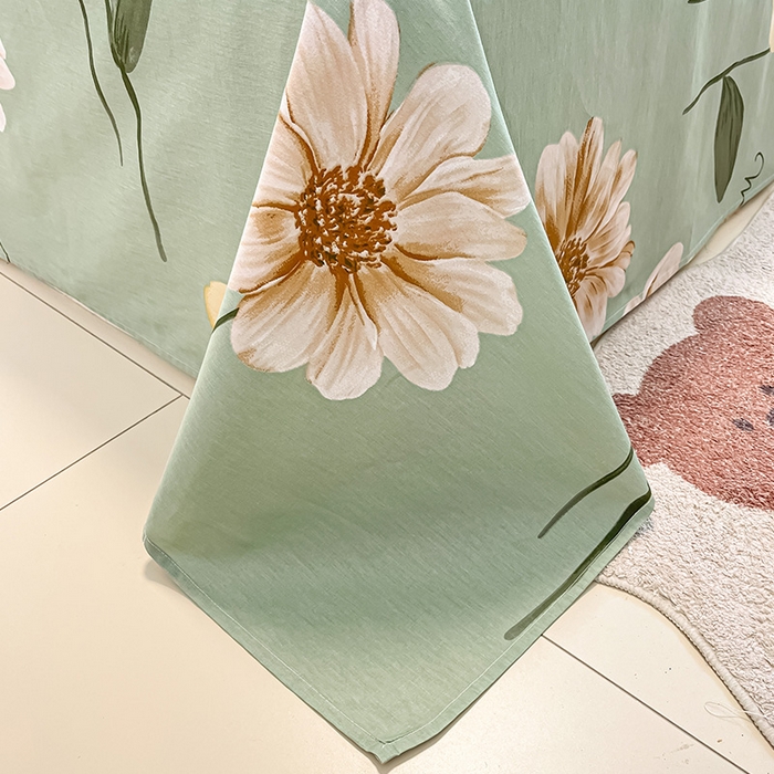 91家纺网 家纺一手货源 找家纺 绵庭家纺 2024新款AB版12868全棉印花单床单 千垛嫚柔