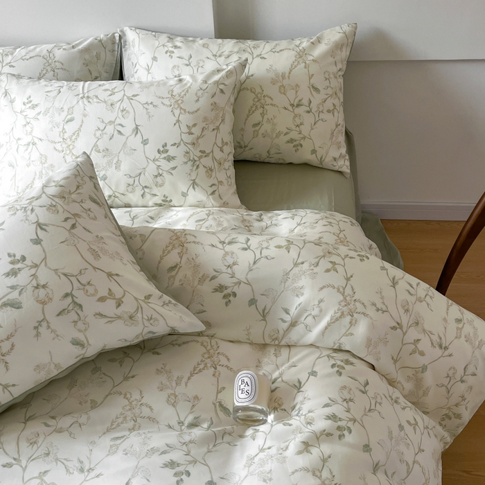 91家纺网 家纺一手货源 找家纺 千朵 2024新款莱赛尔天丝四件套 浅爱