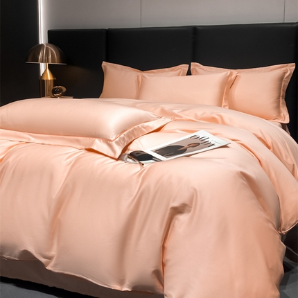 富之航家纺 2024新款长绒棉四件套 雅克-奶油粉