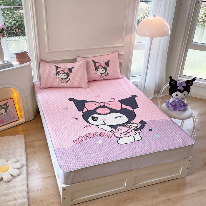 91家纺网 家纺一手货源 找家纺 蘭菲家纺 2024新款大版三丽鸥卡通凉席 公主酱小酷