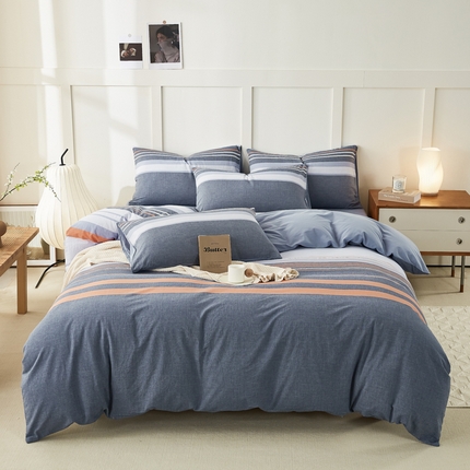 91家纺网 家纺一手货源 找家纺 （总）凡客家居 2024新款全棉色织水洗棉被套学生宿舍