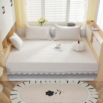 91家纺网 家纺一手货源 找家纺 手艺人沙发垫炕垫 2025新款雪尼尔提花绣花炕盖榻榻米炕垫XK619-XK655 XK637