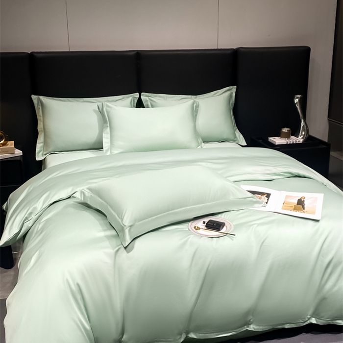 91家纺网 家纺一手货源 找家纺 富之航家纺 2024新款长绒棉四件套 雅克-卓豆绿