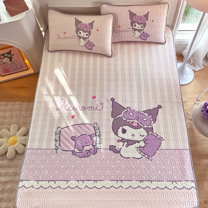 91家纺网 家纺一手货源 找家纺 蘭菲家纺 2024新款大版三丽鸥卡通凉席 小蜜库