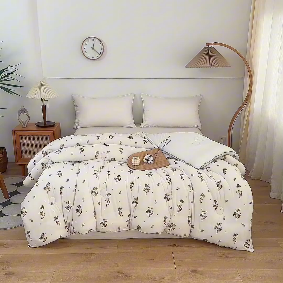 91家纺网 家纺一手货源 找家纺 啊雅家居 2025新款A类针织棉云柔大豆被抗菌被子被芯  小红果