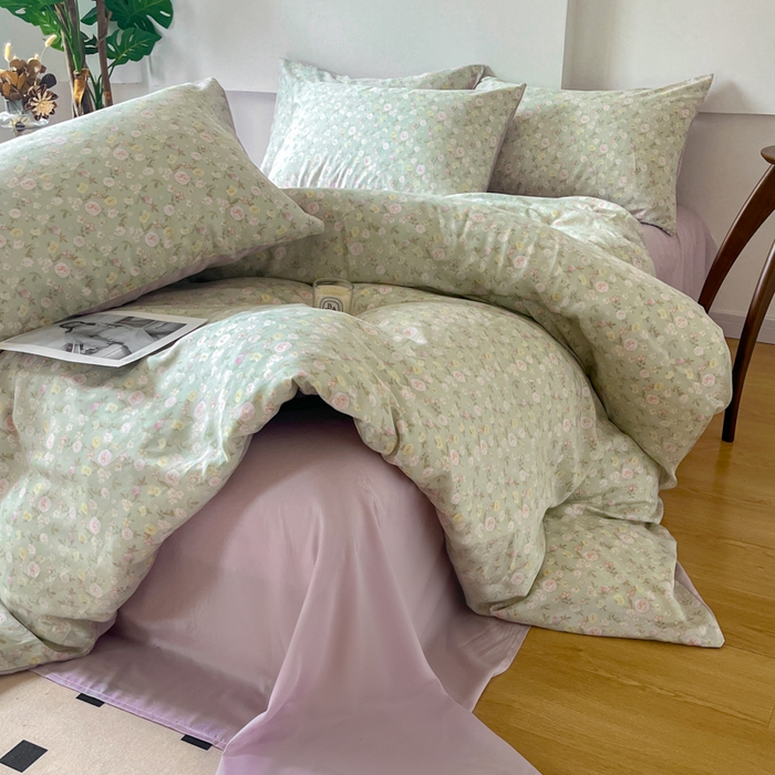 91家纺网 家纺一手货源 找家纺 千朵 2024新款莱赛尔天丝四件套 彩梦