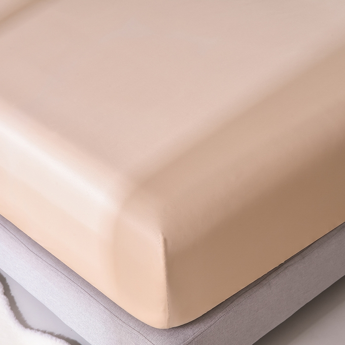 91家纺网 家纺一手货源 找家纺 简爱家纺 2025新款水洗真丝床笠单品床垫保护套床罩 奶茶咖