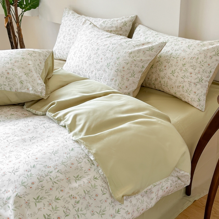 91家纺网 家纺一手货源 找家纺 千朵 2024新款莱赛尔天丝四件套 佳人米