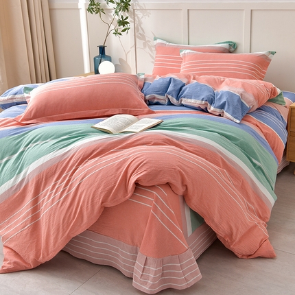 91家纺网 家纺一手货源 找家纺 （总）斯尔顿2025新款全棉色织水洗棉四件套