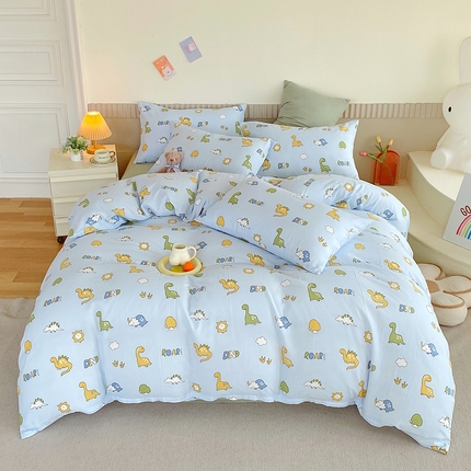 91家纺网 家纺一手货源 找家纺 （总）于果 2024新款全棉双层纱四件套第三批