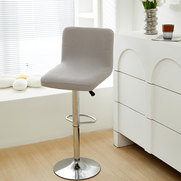 91家纺网 家纺一手货源 找家纺 共鸣沙发套 2024新款玉米绒系列椅套（高脚凳椅套） 玉米绒-浅灰