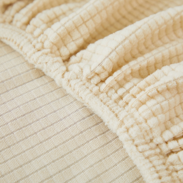 91家纺网 家纺一手货源 找家纺 共鸣沙发套 2024新款玉米绒系列椅套（短背款弧形椅套） 玉米绒-米黄