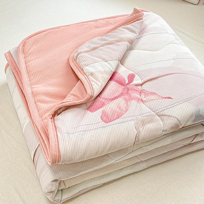 91家纺网 家纺一手货源 找家纺 美梦里 2024新款A类针织华夫格夏被夏凉被空调被子 夜茉莉