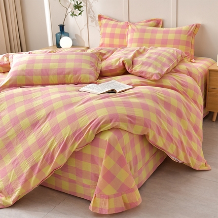 91家纺网 家纺一手货源 找家纺 （总）斯尔顿2025新款全棉色织水洗棉四件套