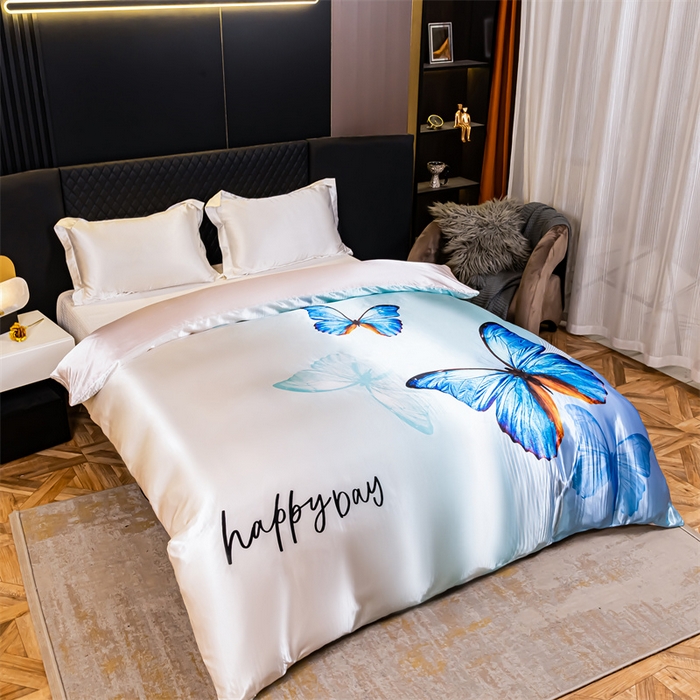 91家纺网 家纺一手货源 找家纺 2025年新款大版冰丝被套 花蝴蝶-大版冰丝被套