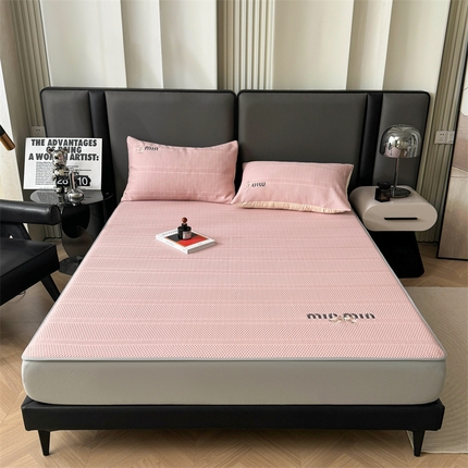 91家纺网 家纺一手货源 找家纺 （总）恒爱家纺 2024新款A类精致刺绣凉豆豆床笠款凉席