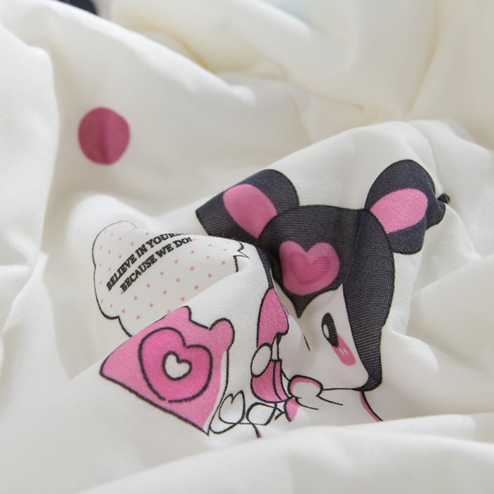 91家纺网 家纺一手货源 找家纺 圣楚家纺  2024新款A类针织棉印花夏被夏凉被空调被 快乐天使