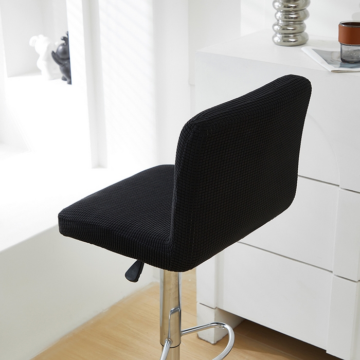 91家纺网 家纺一手货源 找家纺 共鸣沙发套 2024新款玉米绒系列椅套（高脚凳椅套） 玉米绒-黑色