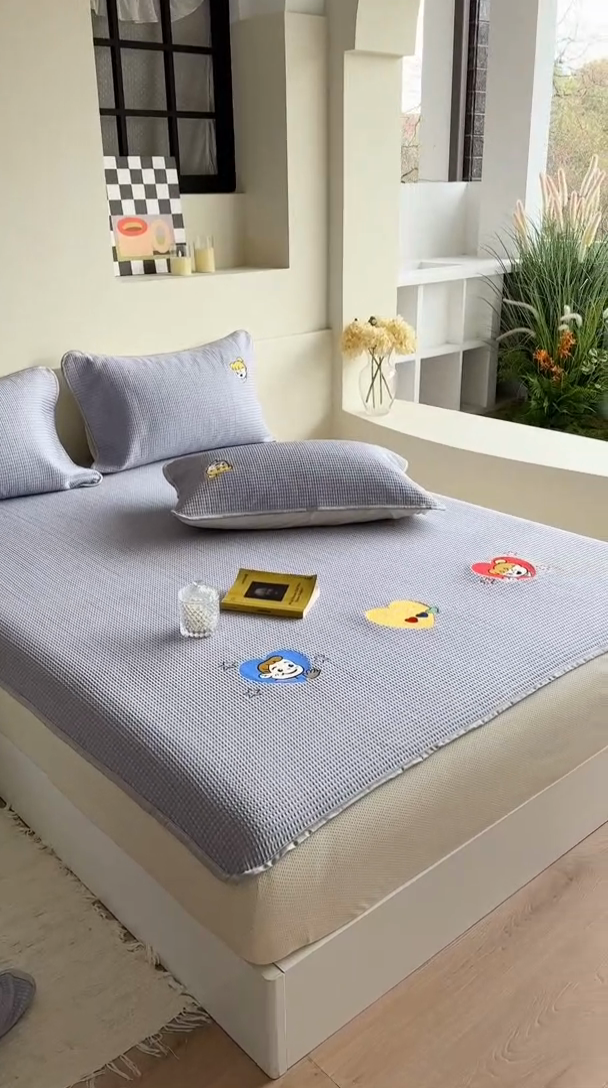 91家纺网 家纺一手货源 找家纺 柚子YOUTH 2024新款PE凉感可机洗凉席 遇见