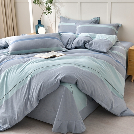 91家纺网 家纺一手货源 找家纺 （总）斯尔顿2025新款全棉色织水洗棉四件套