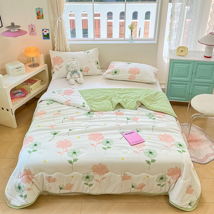 91家纺网 家纺一手货源 找家纺 美梦里 2024新款A类针织华夫格夏被夏凉被空调被子 春熙