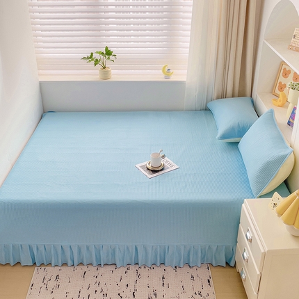 91家纺网 家纺一手货源 找家纺 （总）羽爱2024新款A类全棉纯色榻榻米床盖