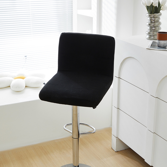 91家纺网 家纺一手货源 找家纺 共鸣沙发套 2024新款玉米绒系列椅套（高脚凳椅套） 玉米绒-黑色