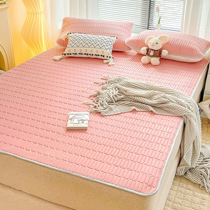 91家纺网 家纺一手货源 找家纺 （总）寐居家纺 2024新款A类凉感丝纯色天然乳胶凉席