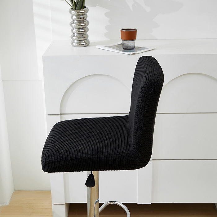 91家纺网 家纺一手货源 找家纺 共鸣沙发套 2024新款玉米绒系列椅套（高脚凳椅套） 玉米绒-黑色