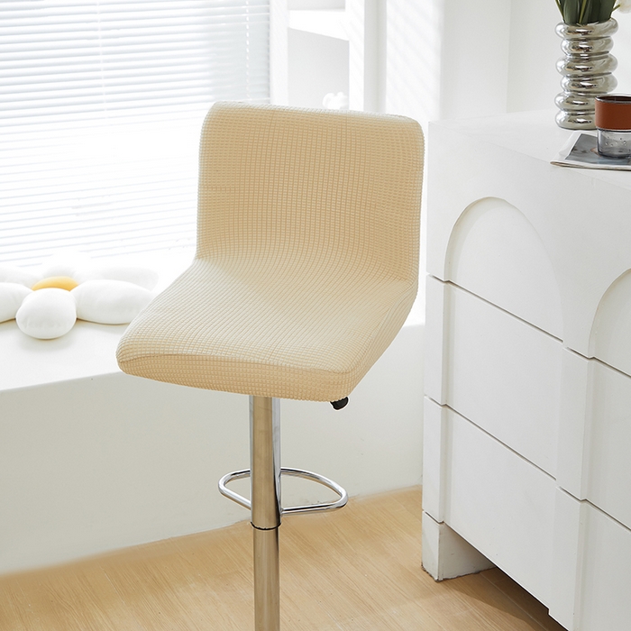 91家纺网 家纺一手货源 找家纺 共鸣沙发套 2024新款玉米绒系列椅套（高脚凳椅套） 玉米绒-米黄