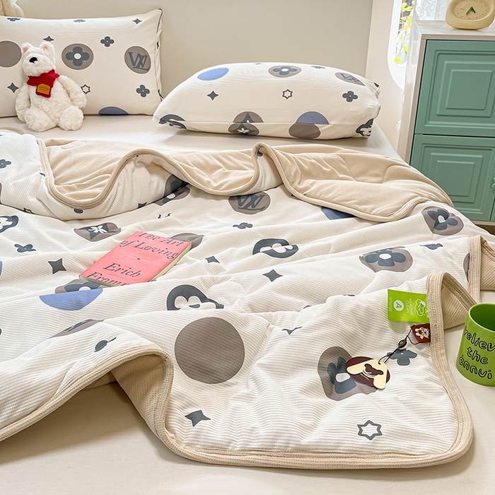 91家纺网 家纺一手货源 找家纺 美梦里 2024新款A类针织华夫格夏被夏凉被空调被子 巴洛克