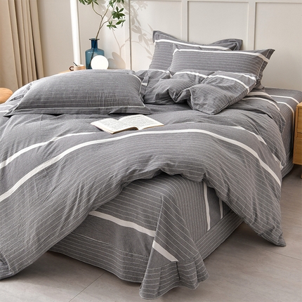 91家纺网 家纺一手货源 找家纺 （总）斯尔顿2025新款全棉色织水洗棉四件套