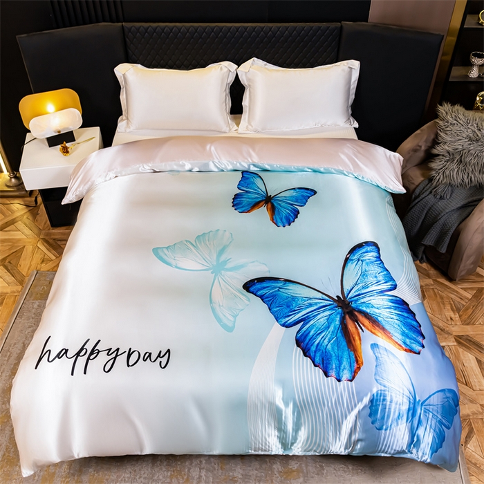 91家纺网 家纺一手货源 找家纺 2025年新款大版冰丝被套 花蝴蝶-大版冰丝被套