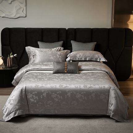 JUICY 橘滋家纺 2024新款顶级鎏金系列高精密色织提花 曼尼-高级灰