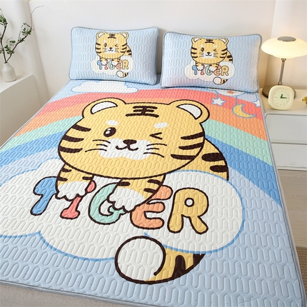 91家纺网 家纺一手货源 找家纺 （总）美丽折家纺 2025新款6mm厚大版卡通乳胶凉席