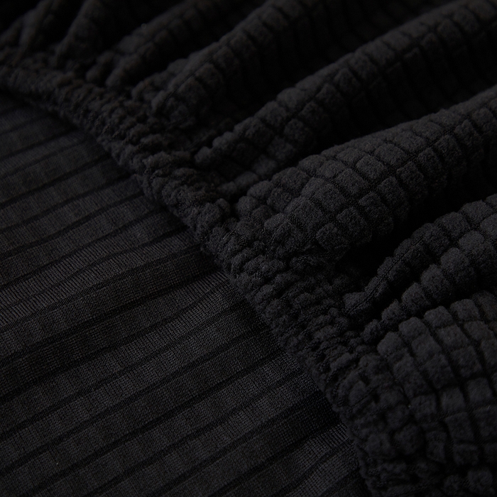 91家纺网 家纺一手货源 找家纺 共鸣沙发套 2024新款玉米绒系列椅套（短背款弧形椅套） 玉米绒-黑色