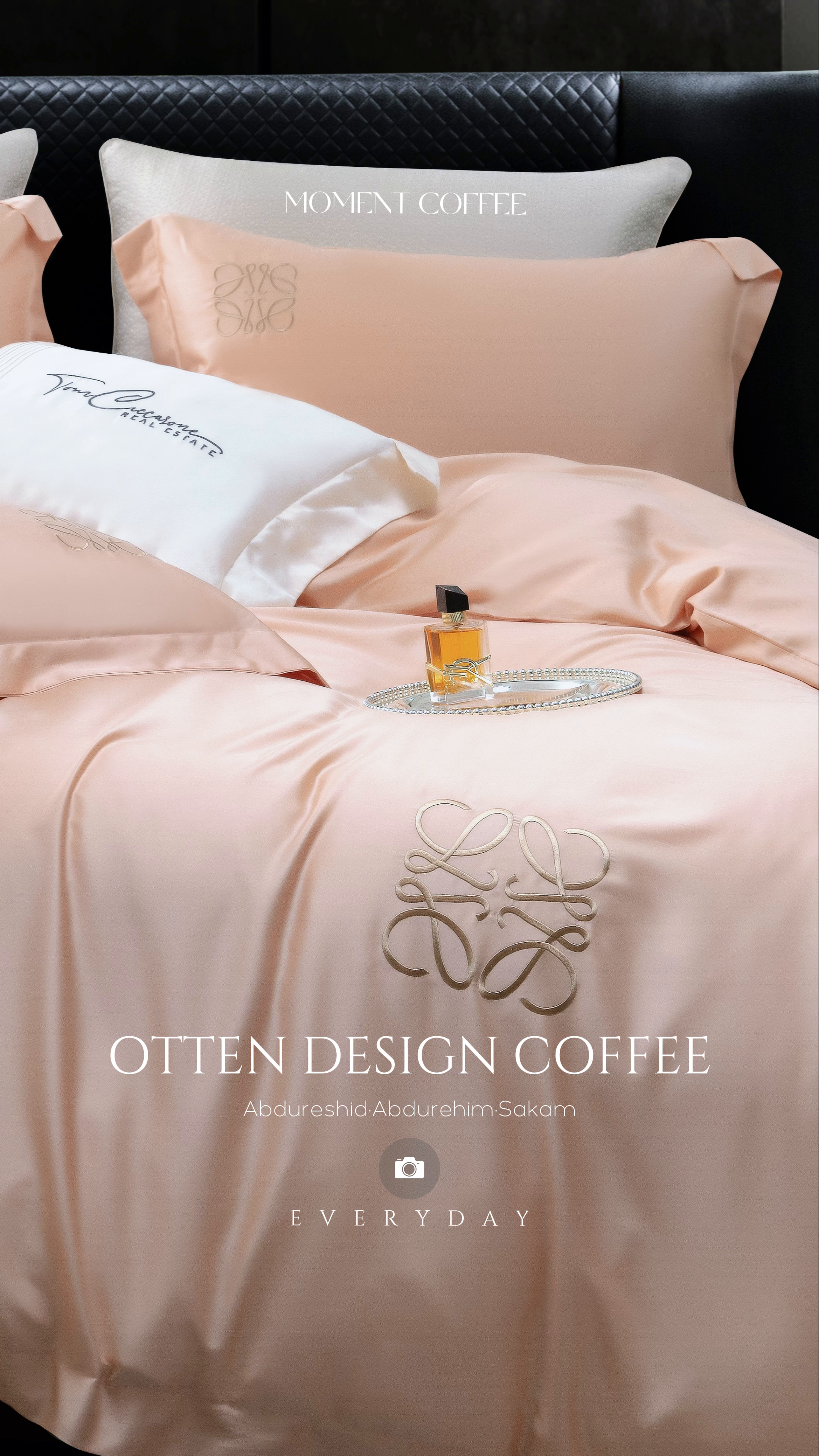 91家纺网 家纺一手货源 找家纺 莱豫2024新款天丝棉绣花四件套罗意威系列 罗意威粉玉