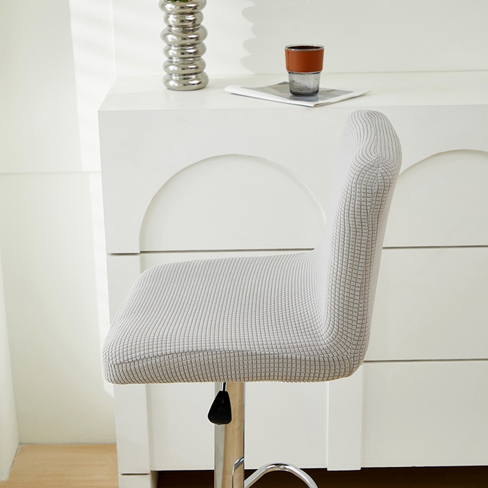 91家纺网 家纺一手货源 找家纺 共鸣沙发套 2024新款玉米绒系列椅套（高脚凳椅套） 玉米绒-浅灰