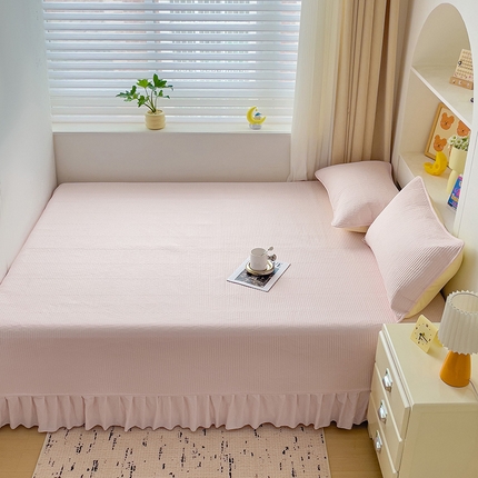 91家纺网 家纺一手货源 找家纺 （总）羽爱2024新款A类全棉纯色榻榻米床盖