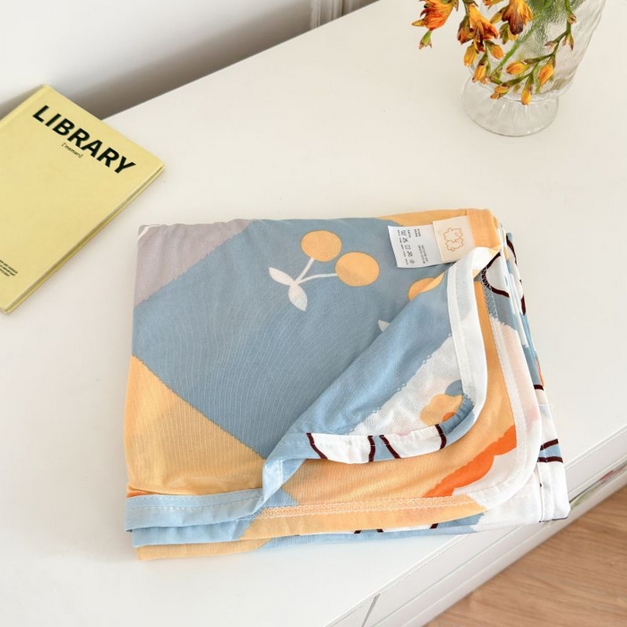 91家纺网 家纺一手货源 找家纺 星期八 2024新款舒适亲肤婴儿裸睡级卡通印花凉感毯 兔子屋