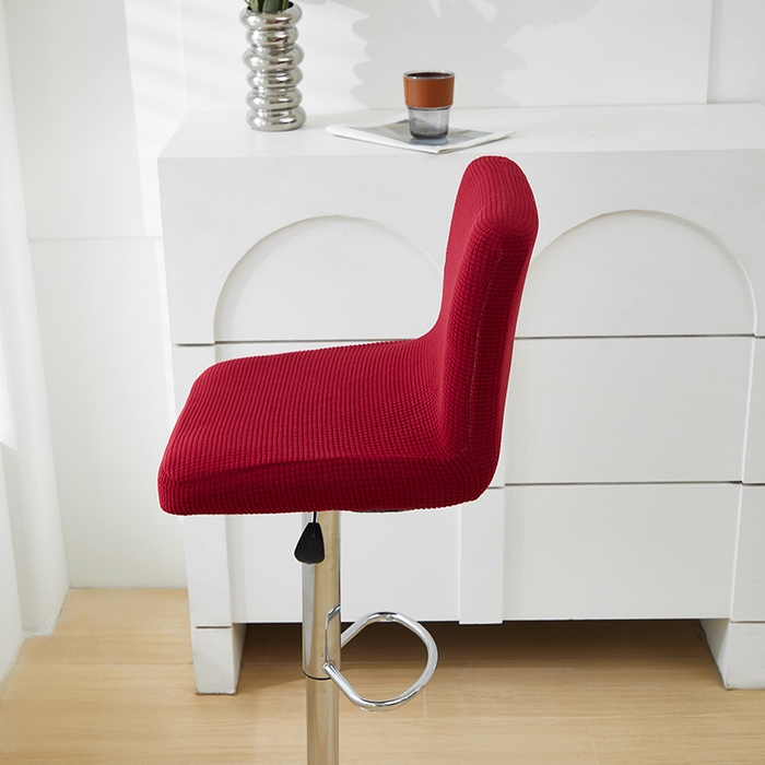 91家纺网 家纺一手货源 找家纺 共鸣沙发套 2024新款玉米绒系列椅套（高脚凳椅套） 玉米绒-酒红