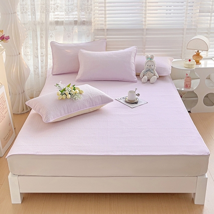 91家纺网 家纺一手货源 找家纺 （总）羽爱2024新款全棉直角纯色床盖床垫