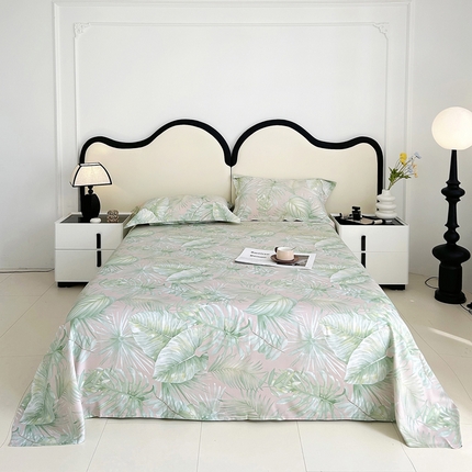 91家纺网 家纺一手货源 找家纺 （总）金泰莱 2025新款竹纤维凉席三件套床单软凉席