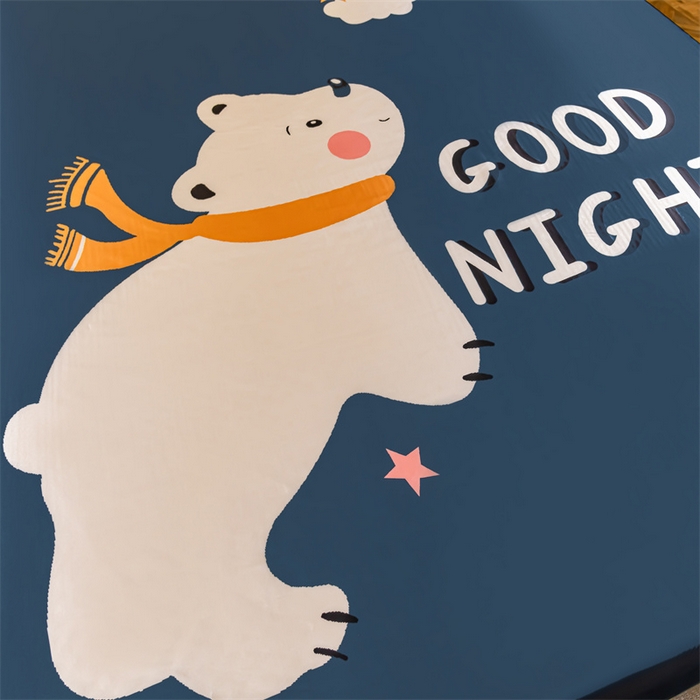 91家纺网 家纺一手货源 找家纺 2025年新款大版冰丝被套 白白熊-大版冰丝被套