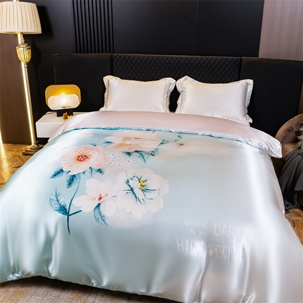 91家纺网 家纺一手货源 找家纺 （总）圣比熊 2025新款可水洗冰丝大版被套双人床单被套带同款床单床笠