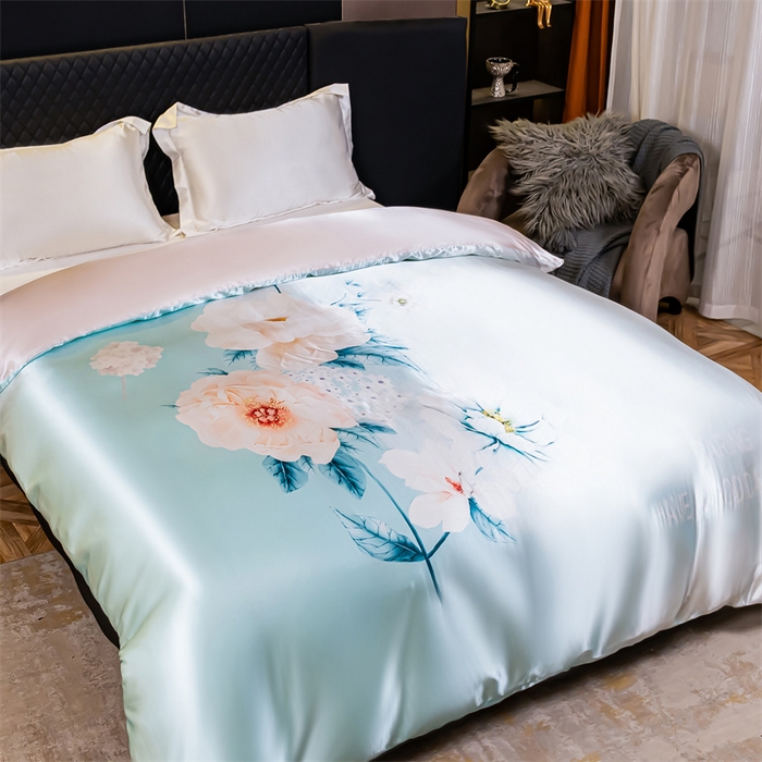 91家纺网 家纺一手货源 找家纺 2025年新款大版冰丝被套 花语-大版冰丝被套